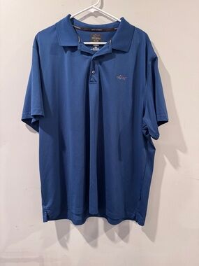 Greg Norman Polo Men XXL Blue Tasso Elba Play Dry Short Sleeve Performance Shirt